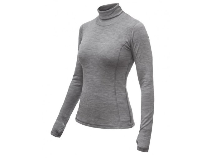 triko dlouhé dámské SENSOR MERINO BOLD rolák šedé