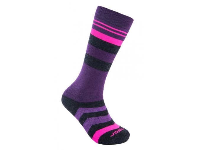 ponožky dětské SENSOR SLOPE MERINO černá/růžová/fialová (Velikost 1-2)