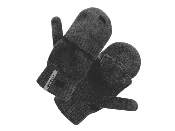 rukavice SENSOR VIRGIN WOOL šedý melír (Velikost L-XL)