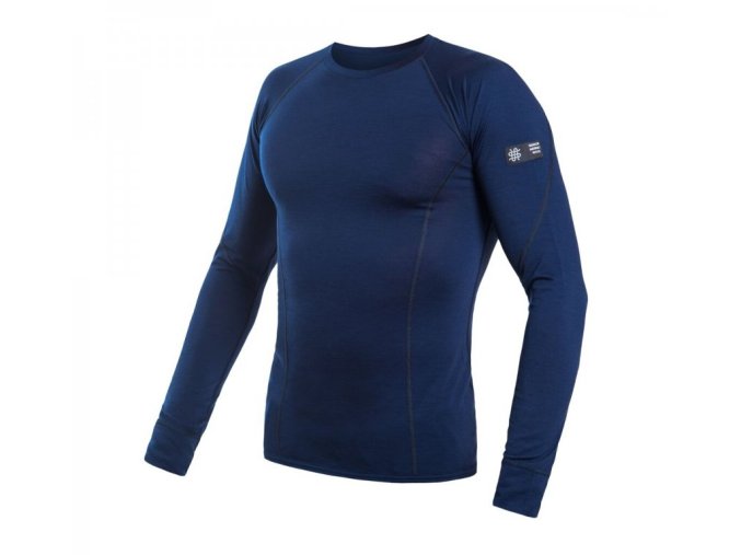 triko dlouhé pánské SENSOR MERINO ACTIVE tmavě modré