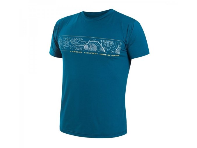 triko krátké pánské SENSOR COOLMAX TECH GPS modré (Velikost L)
