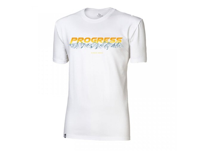 triko krátké pánské Progress BARBAR SUNSET bílé (Velikost L)