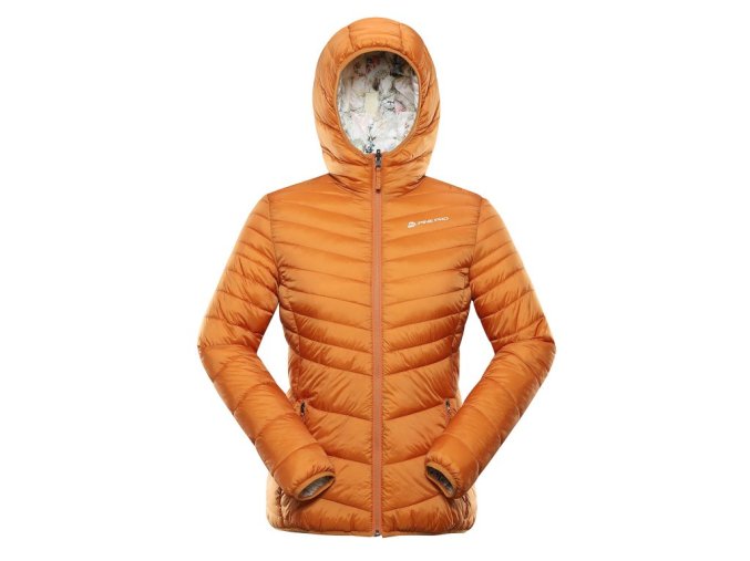 bunda dámská ALPINE PRO EROMA oboustranná hnědá (Velikost L)