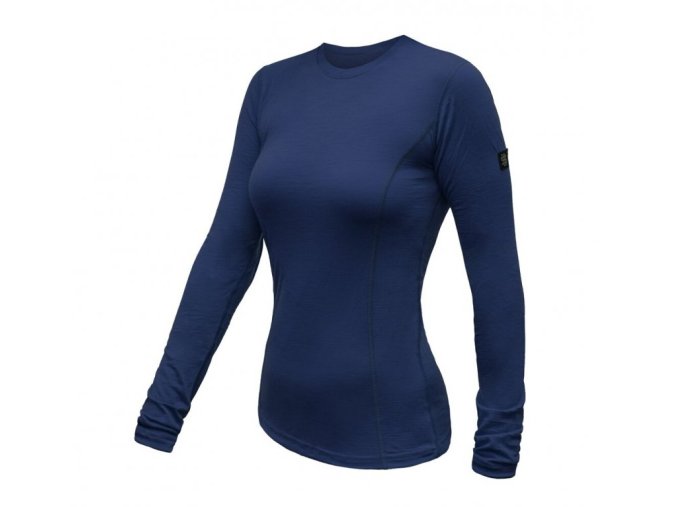 triko dlouhé dámské SENSOR MERINO ACTIVE tm. modré