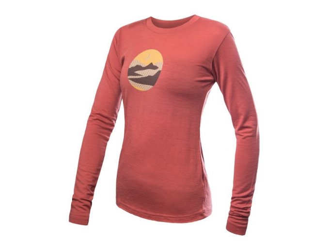 triko dlouhé dámské SENSOR MERINO ACTIVE TRIGLAV SNSR terracotta
