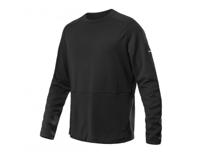 mikina pánská SENSOR MERINO UPPER TRAVELLER černá (Velikost L)