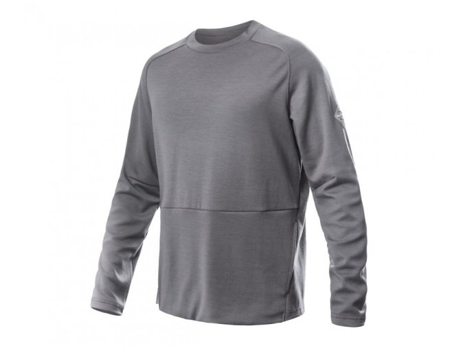 mikina pánská SENSOR MERINO UPPER TRAVELLER šedá