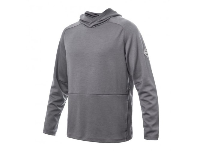 mikina pánská SENSOR MERINO UPPER TRAVELLER s kapucí šedá