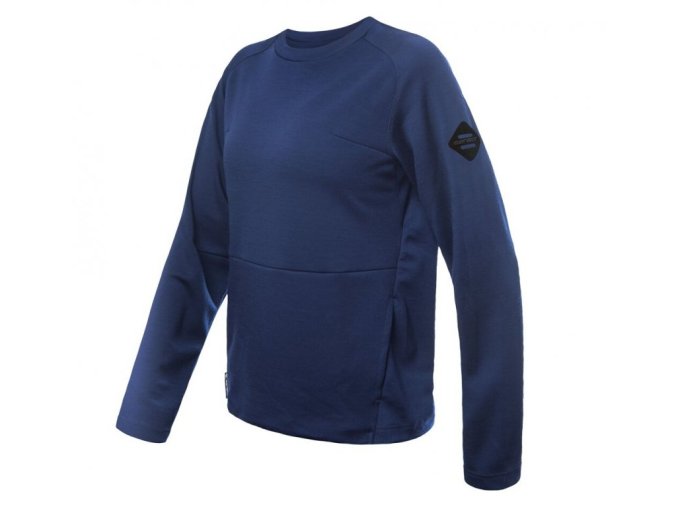 mikina dámská SENSOR MERINO UPPER TRAVELLER tm. modrá (Velikost L)