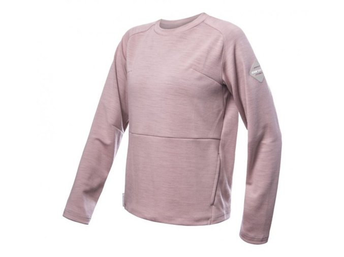 mikina dámská SENSOR MERINO UPPER TRAVELLER sv. růžová (Velikost L)