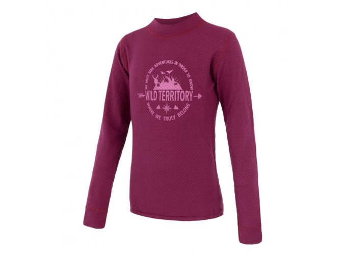 triko dlouhé dětské SENSOR MERINO DOUBLE FACE TERRITORY lilla (Velikost 100)