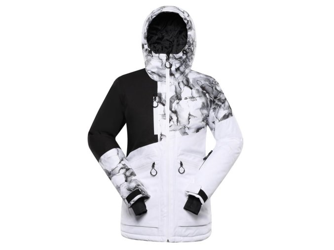 bunda dámská ALPINE PRO UZERA s membránou PTX bílá (Velikost L)