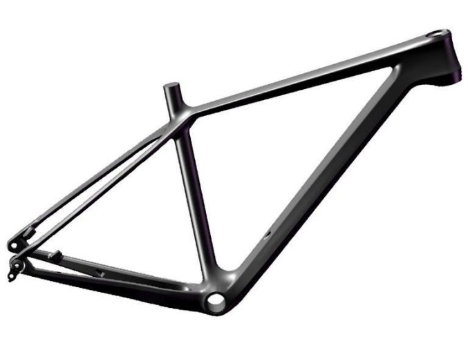 rám MTB carbon 29" 15" surový povrch černý
