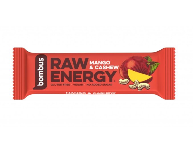 tyčinka Bombus Raw Energy 50g mango+kešu