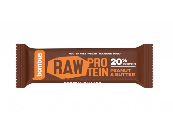 tyčinka Bombus Raw Protein 20% 50g arašídové máslo