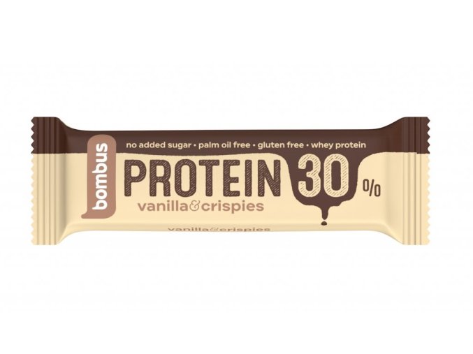 tyčinka Bombus Protein 30% 50g vanilka+křupinky