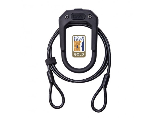 zámek Hiplok DX Plus černý + 2m kabel