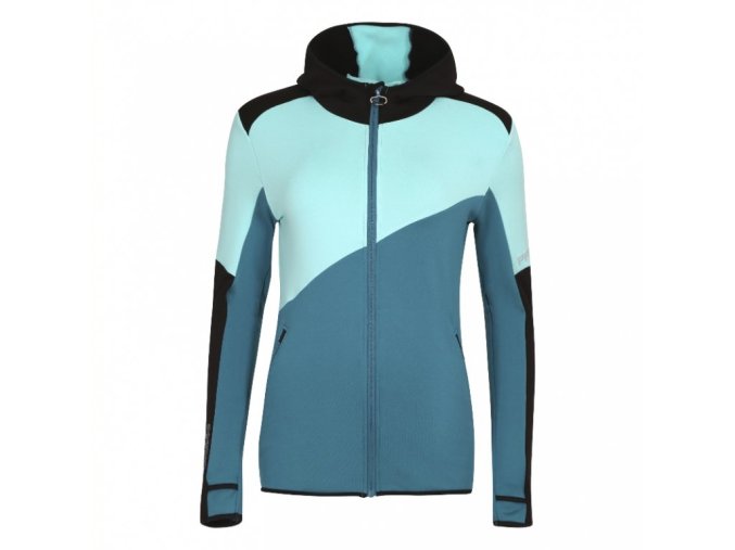 mikina dámská Progress TERRITORIA HOODY černá/mint