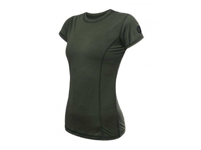 triko krátké dámské SENSOR MERINO AIR olivové NEW