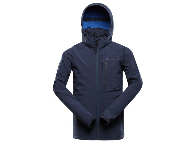 bunda pánská ALPINE PRO HOOR softshellová modrá (Velikost XL)