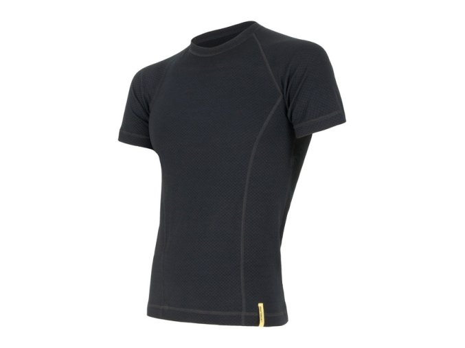 triko krátké pánské SENSOR MERINO DOUBLE FACE černé