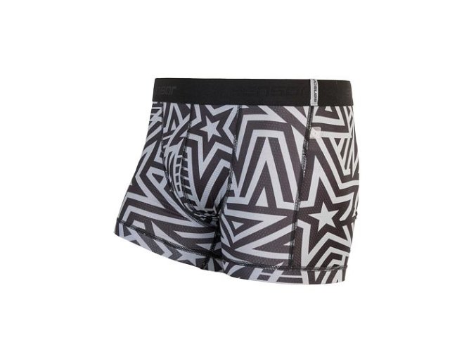 boxerky SENSOR COOLMAX IMPRESS černé/stars (Velikost L)