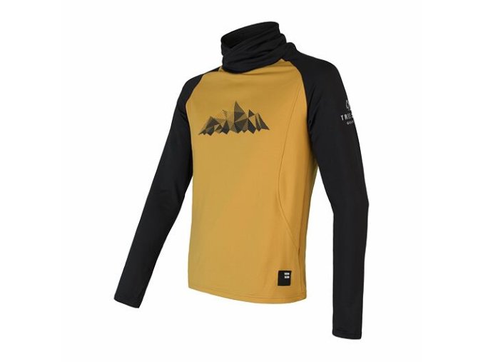 mikina pánská SENSOR COOLMAX THERMO MOUNTAINS mustard/černá