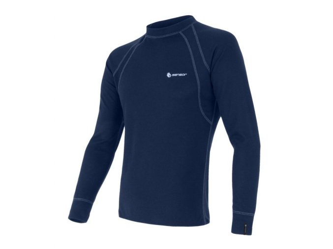 triko dlouhé pánské SENSOR DOUBLE FACE tm. modré (Velikost L)