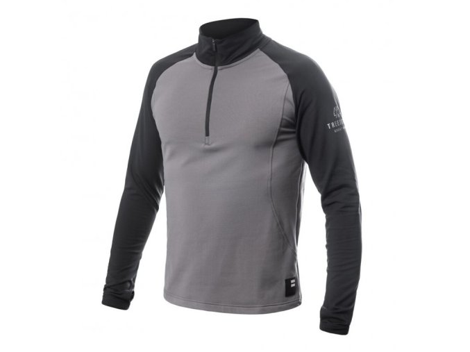 mikina pánská SENSOR COOLMAX THERMO zip šedá/černá (Velikost S)