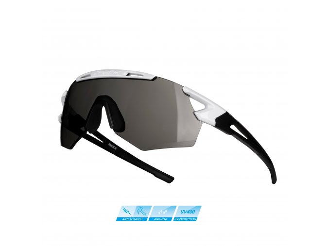 brýle Force ARCADE,bílo-černé, černá polarizační skla