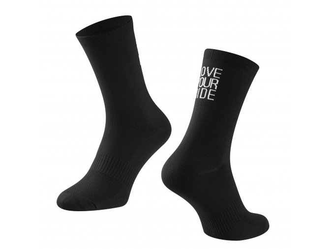 ponožky FORCE LOVE YOUR RIDE, černé