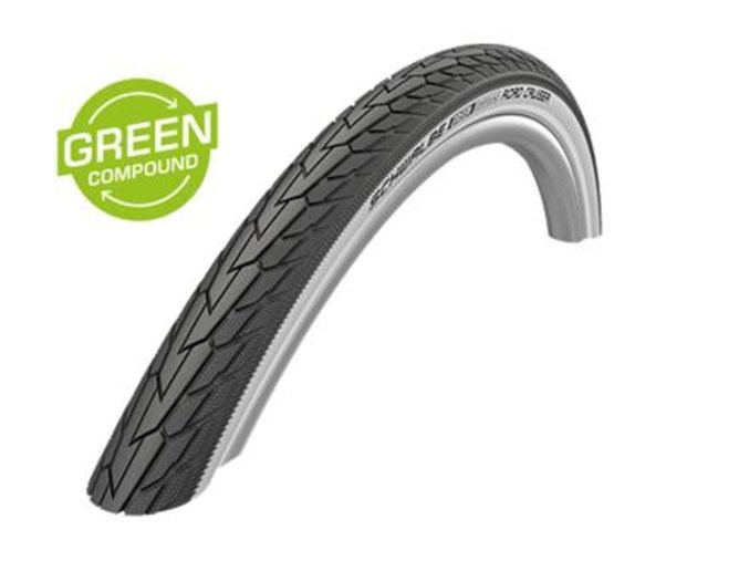 plášť SCHWALBE Road Cruiser Active Line 28"x1.60/42-622 bílý bok reflex