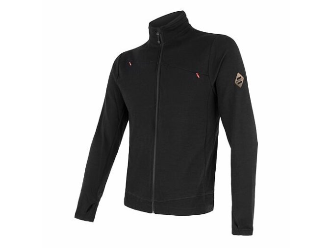 mikina pánská SENSOR MERINO UPPER  černá (Velikost L)