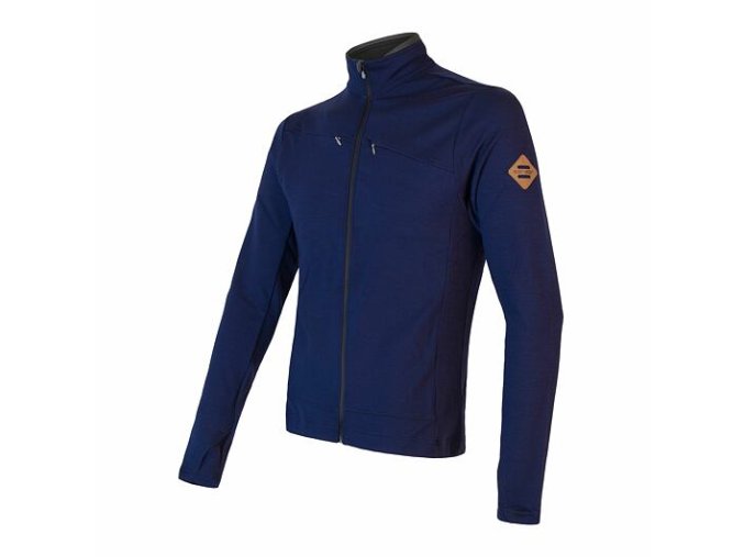 mikina pánská SENSOR MERINO UPPER zip deep blue (Velikost L)