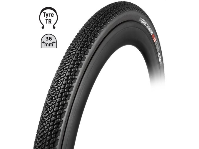 plášť TUFO Gravel THUNDERO HD 700x36C, bezduš. črn