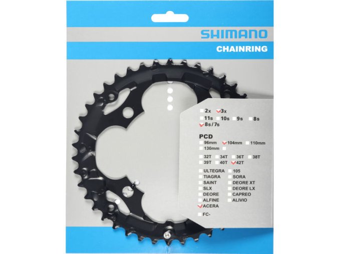 převodník 42z Shimano Acera FC-M361 3x7/8 4 díry