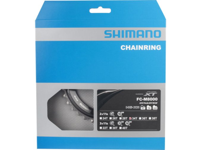 převodník 34z Shimano XT FC-M8000 2x11 4 díry