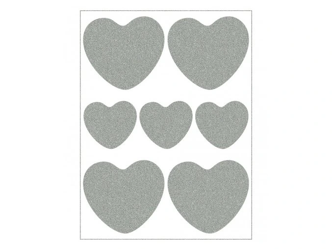 reflexní nažehlovací srdce