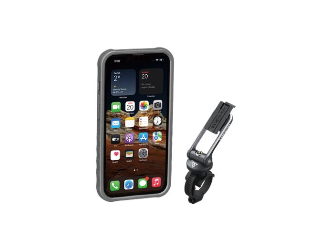 obal na mobil TOPEAK RIDECASE pro iPhone 13 černá/šedá