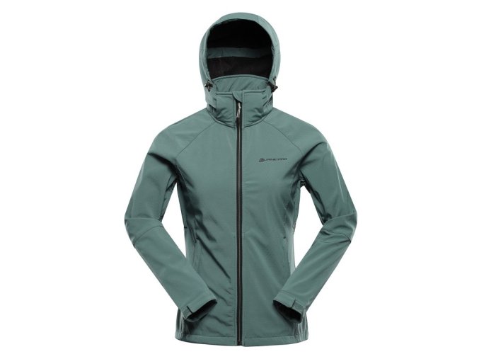 bunda dámská ALPINE PRO HOORA softshellová zelená