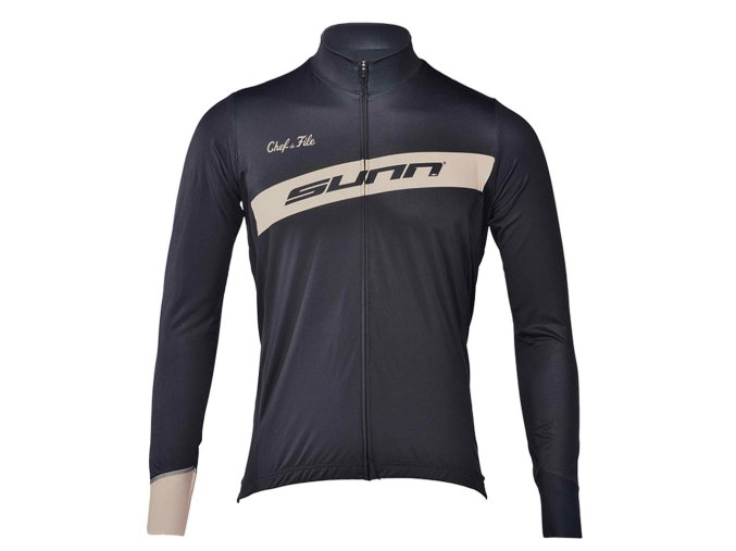 SUNN Dres s dlouhým rukávem, pánský, černý, XS-XL, Černá