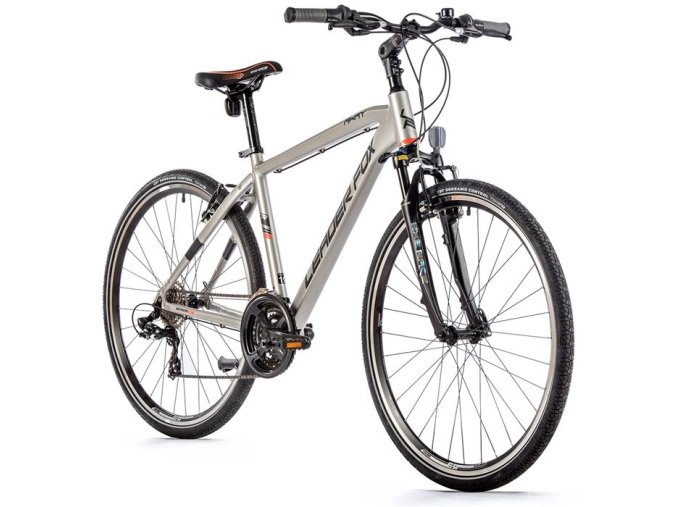 LEADER FOX AWAY PÁNSKÝ,CROSS 28",3X7,SPEED,M:2023-1  Leader Fox AWAY Pánské 28", 2023 stříbrná, vel. 22,5"