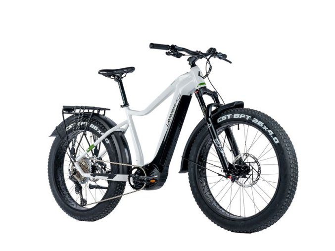 LEADER FOX BRASA 26" FAT BIKE, PANASONIC GX ULTIMATE, M:2024-1 Leader Fox BRASA FAT E-BIKE 26", 2023 bílé, vel. 20"