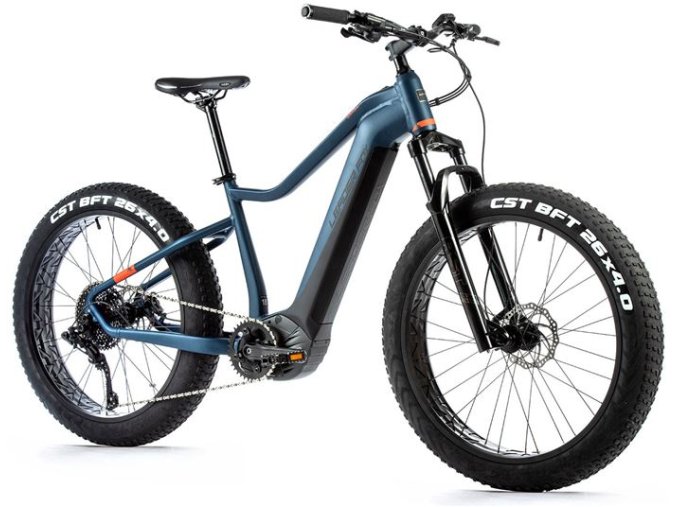LEADER FOX BRASA 26" FAT BIKE,PANASONIC GX ULTIMATE, M:2023-2 Leader Fox BRASA FAT E-BIKE 26", 2023 modré, vel. 18"