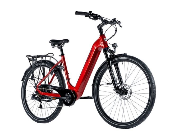 LEADER FOX NARA DÁMSKÁ,28",ZADNÍ  MOTOR,M:2023-1 Leader Fox NARA 28", 2023 červené, vel. 18"