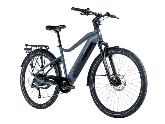LEADER FOX SANDY PÁNSKÁ 28", ZADNÍ MOTOR, M:2024-3 LEADER FOX E-BIKE 28" SANDY GENT 19"-2, BLACK MATT/GREEN+GREY (REAR MOTOR), vel. 19"