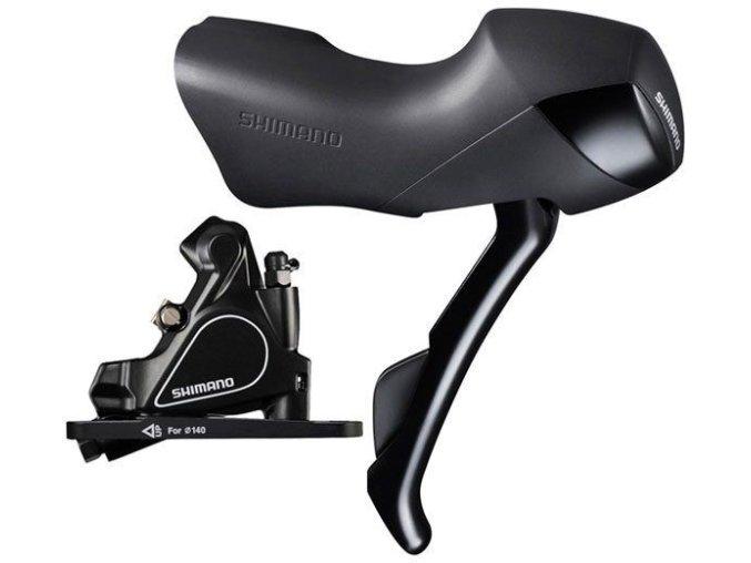 Shimano ST-RS405 / BR-RS405  pravá řadící a brzdová páka a třmen 160 mm FM