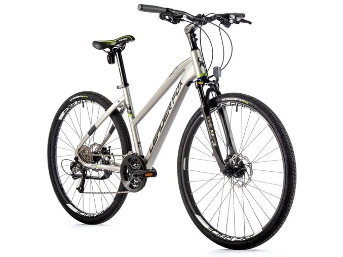 LEADER FOX TOSCANA DÁMSKÁ,CROSS 28",3X9,SPEED,M:2023-1 Leader Fox TOSCANA Dámské 28", 2023 stříbrné, vel. 18"