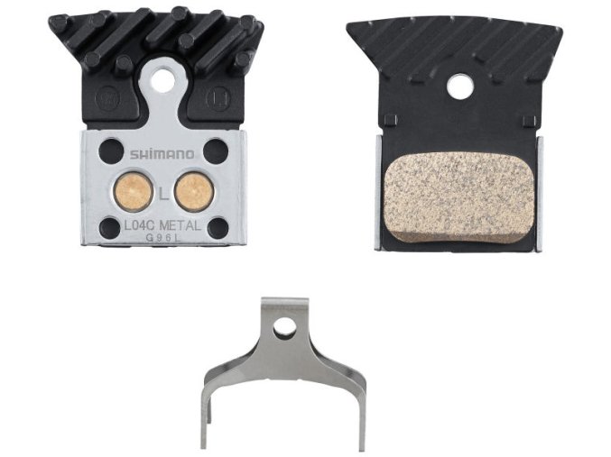 brzdové destičky Shimano  L04C-MF kov + chladič original balení