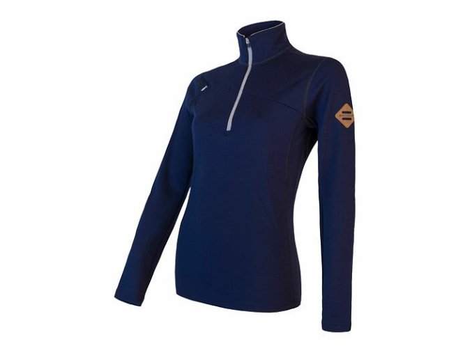 mikina dámská SENSOR MERINO UPPER deep blue (Velikost L)